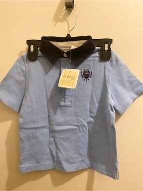 C) George short sleeve blue rugby Polo 3T